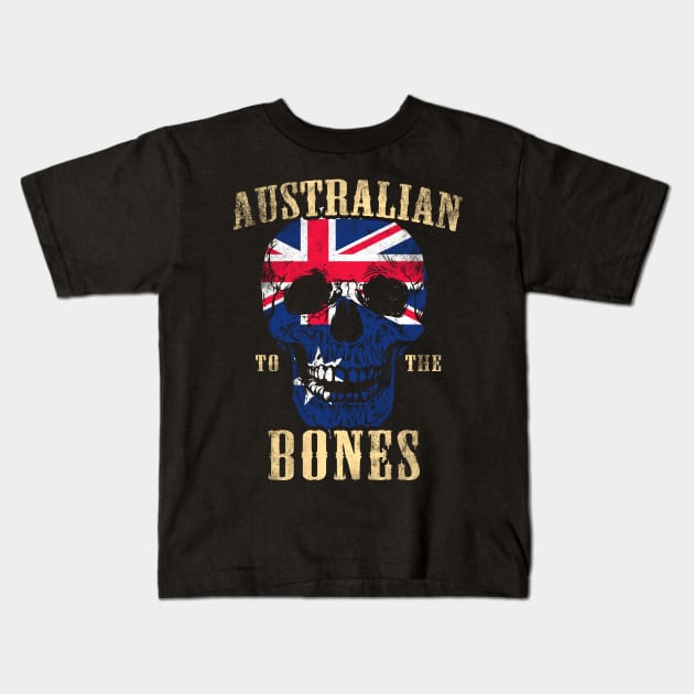 Australian To The Bones Kids T-Shirt by Mila46